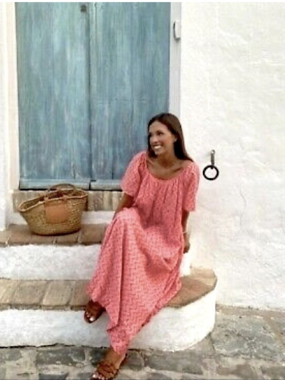 Zara * Maxi Long Beach Print Dress Pink Flowy Boho Size XS - Picture 13 of 13